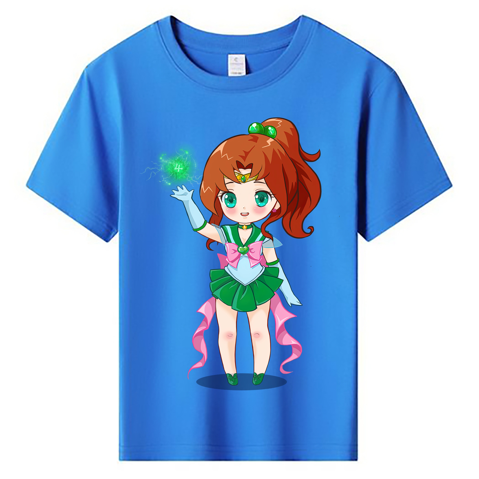 （画像用） 美少女戦士セーラームーン 木野 まこと きの まこと Sailor Moon Kino Makoto （セーラージュピター；Sailor Jupiter） 綿100％キッズTシャツ（フロントプリント）